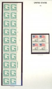 U.S. #MINT BLOCK SETS/MIXED CONDITION 