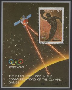 Guyana 1987 MNH Stamps Souvenir Sheet Sport Olympic Games Space Satellite