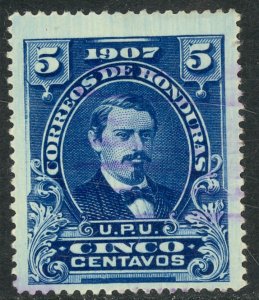 HONDURAS 1907 5c President Jose Medina Issue Sc 121 VFU