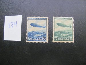 Germany 1936 MNH SC C57-58 SET VF/XF 50 EUROS (134)