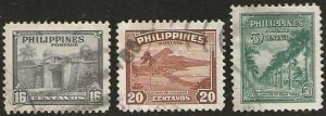 Philippines Scott # 507-509 used. 1947.  (P114)