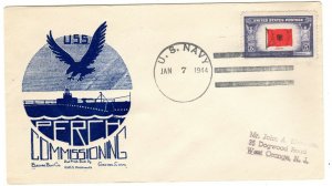 Submarine USS Perch SS 313 Commissioned 7 Jan 44 Overrun Country #918 Postage