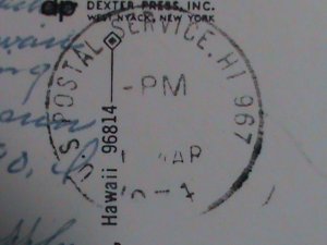 ​UNITED STATES-LOVELY HAWAIIAN ORCHIDS- PICTURE POST CARD WITH STAMP-USED-VF