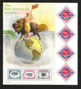 3505 Pan-American Inverts Souvenir Sheet,  scv: $10.00 Free, Insured Shipping