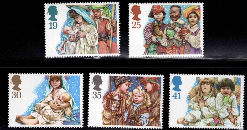 Great Britain Scott 1581-1585 MNH** Christmas set