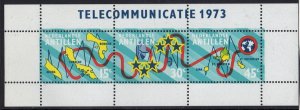 Netherlands Antilles #352-354a MNH 1973 Telecommunications Link sheet