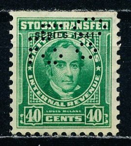 US #RD101 Single Perfin Used