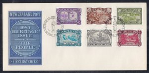 New Zealand Scott 950-5 FDC - 1989 Heritage Issue