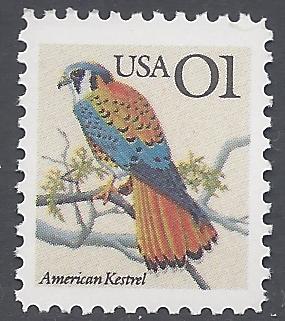 #2476 1c American Kestrel 1991 Mint NH