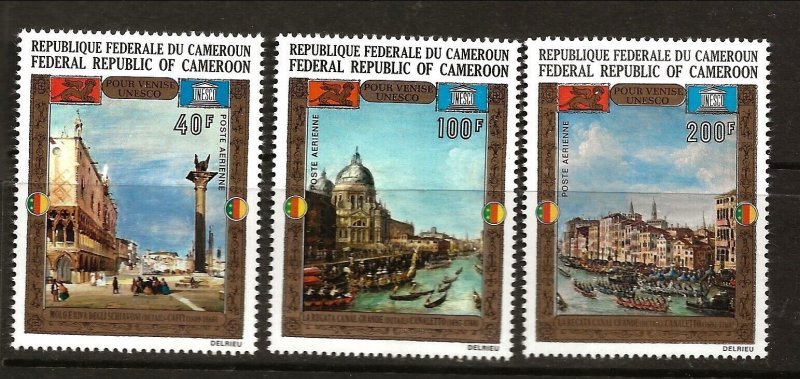 Cameroun Sc C182-4 NH issue of 1972 - UNESCO compaign to save Venice 