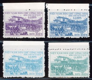 Viet Nam North 1956 Return to Hanoi Cpl Scott# 28-31 Mint XF No Gum As Issued NH