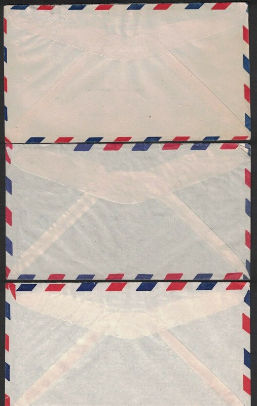 Lot of 3 PANAMA Air Mail Covers - to USA, See Photos V10 