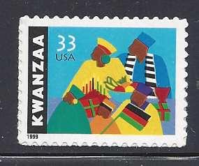 Catalog # 3368 Black Heritage Holiday Single 33 cent Stamp