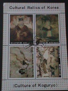 KOREA-1985-SC#2514a-CULTURAL RELICS OF KOGURYO-ACIENT PAINTINGS-CTO SHEET-VF