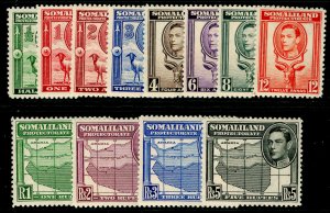 SOMALILAND PROTECTORATE SG93-104, COMPLETE SET, LH MINT. Cat £150.