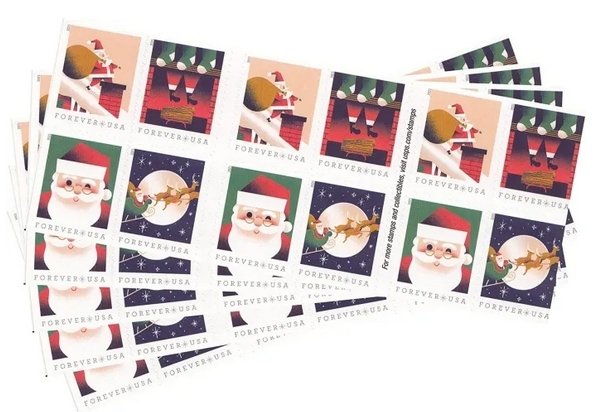 2021 Christmas  forever stamps  5 Booklets 100pcs