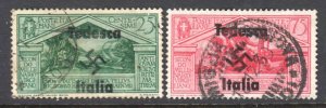 ITALY 250, 253 UNLISTED TEDESCA OVERPRINT CDS F-VF SOUND