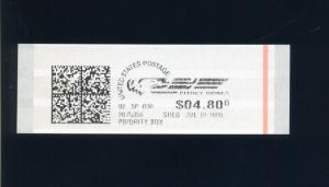 CVP75g Pitney Bowes Computer Vended Postage Stamp $4.80 PRIORITY BOX CVP75