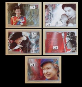 STAMP STATION PERTH G.B. PHQ Cards No.141- Set of 5 - QEII Accession Mint 1992