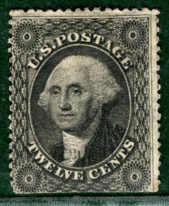 USA Classic Stamp Scott.36 12c Washington (1857) Mint MNG Cat $575 ORANGE203