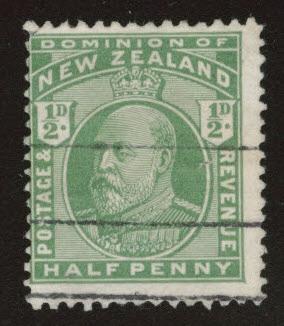 New Zealand Scott 130 Used 1909-12 KEVII stamp 