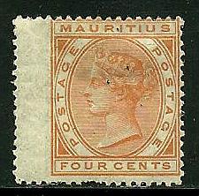 Mauritius # 60, Mint Hinge Remain. Wmk CC