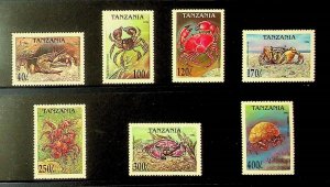 TANZANIA Sc 1295-1301 NH ISSUE OF 1994 - SEA LIFE - Sc$6 - (AS24)