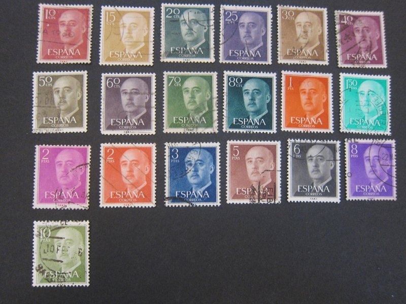 Spain 1954 Sc 815-25,27,29-35 FU