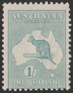 AUSTRALIA 1915 Kangaroo 1/- Die IIB 3rd wmk. MNH **. ACSC 33A cat $425.