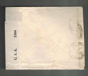 1940 Guadaloupe Censored Cover to USA Commercial Mail