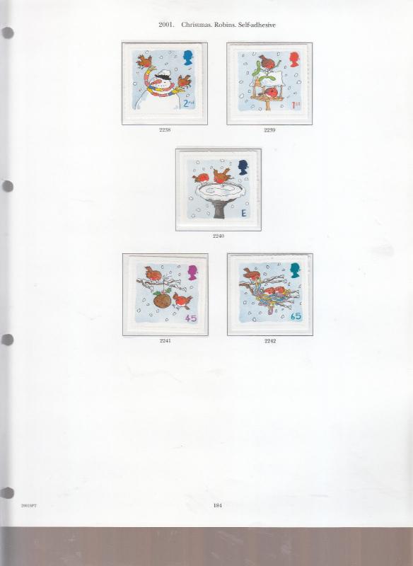 2001 CHRISTMAS SG2238-SG2242 FULL SET UMM/MNH BELOW FACE VALUE