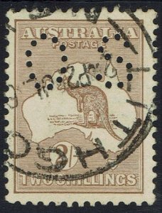 AUSTRALIA 1915 KANGAROO OS 2/- 2ND WMK USED 