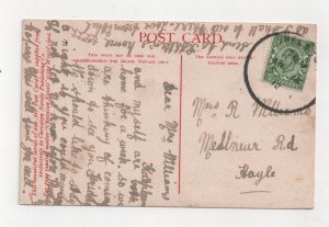 Cornwall Postal History - Helston Skeleton postmark, Leipzig postcard