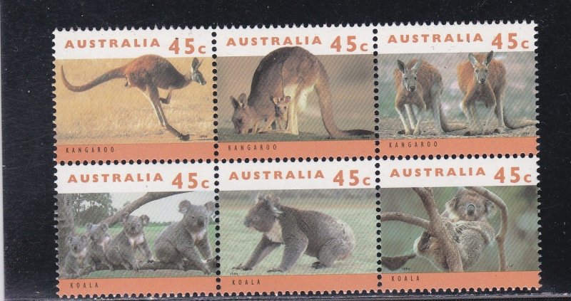 Australia # 1279a, Threatened Species, Kangaroo's, Koala Bears Mint NH, 1/2 Cat.