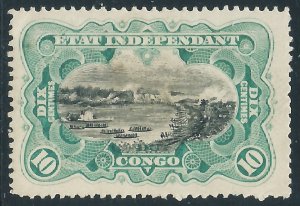 Belgian Congo, Sc #18, 10c MNG (toned)