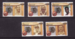 Jamaica-Sc#687-91-unused NH set-Sports-Cricket-1988-