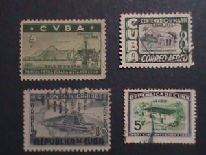 ​CUBA FOUR VERY OLD USED CUBA -STAMP-VF WE SHIP TO WORLD WIDE AND COMBINE