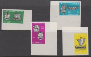 Jethou 1966 Noeman Conquest set 4 IMPERF. Proof NHM