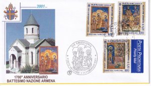 2001 - VATICAN - Sc #1176-1178 - FDC