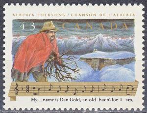 #1491 MNH Canada 43¢ Alberta Folksong 1993