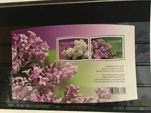 Canada mint never hinged Lilacs stamp sheet R21725