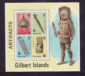 Gilbert Is.-Sc#292a-Unused NH sheet-Artifacts-very small red pencil marl in UR c