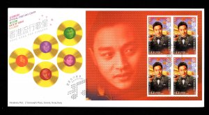 Hong Kong China 2005 FDC Leslie Cheung Hong Kong Pop Singer stamp m/s