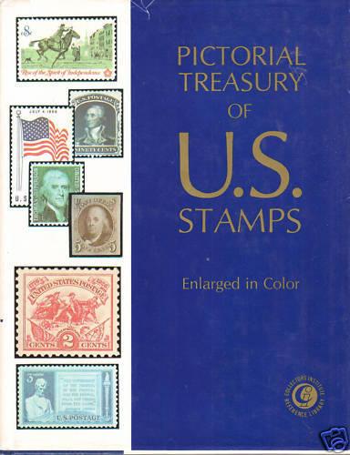 Pictorial Treasury of US Stamps. 1,250 stamps, enlarged with much detail 