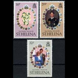 ST.HELENA 1981 - Scott# 353-5 Royal Wedding Set of 3 NH