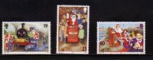 Isle of Man Sc 620-622 1994 Christmas stamp set mint NH