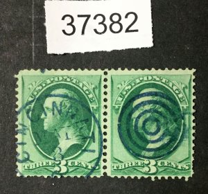 MOMEN: US STAMPS #147 PAIR NICE CANCEL USED LOT #37382