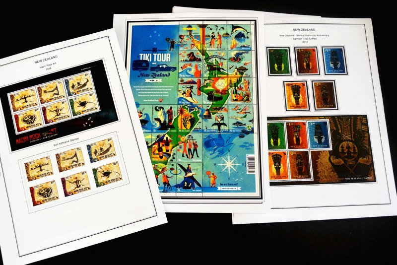 COLOR PRINTED NEW ZEALAND 2011-2015 STAMP ALBUM PAGES (98 illustrated pages)