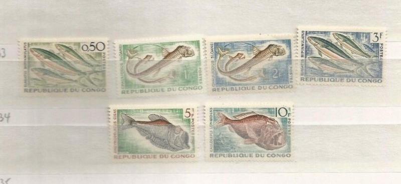 CONGO SCOTT 96-101 MNH