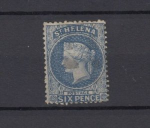 St. Helena QV 1864 6d Azul Mate p12 1/2 SG16 JK9661 VFU 